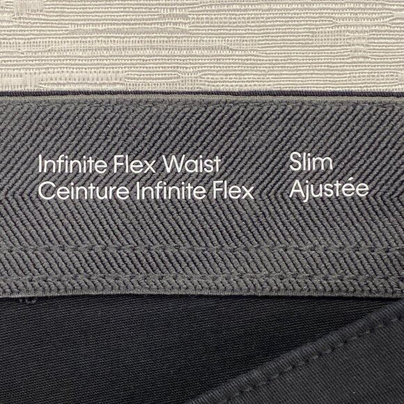 Calvin Klein Chino Pants Mens 38 x 30 Black Slim Fit Straight Flex Waist Cotton - Picture 6 of 13